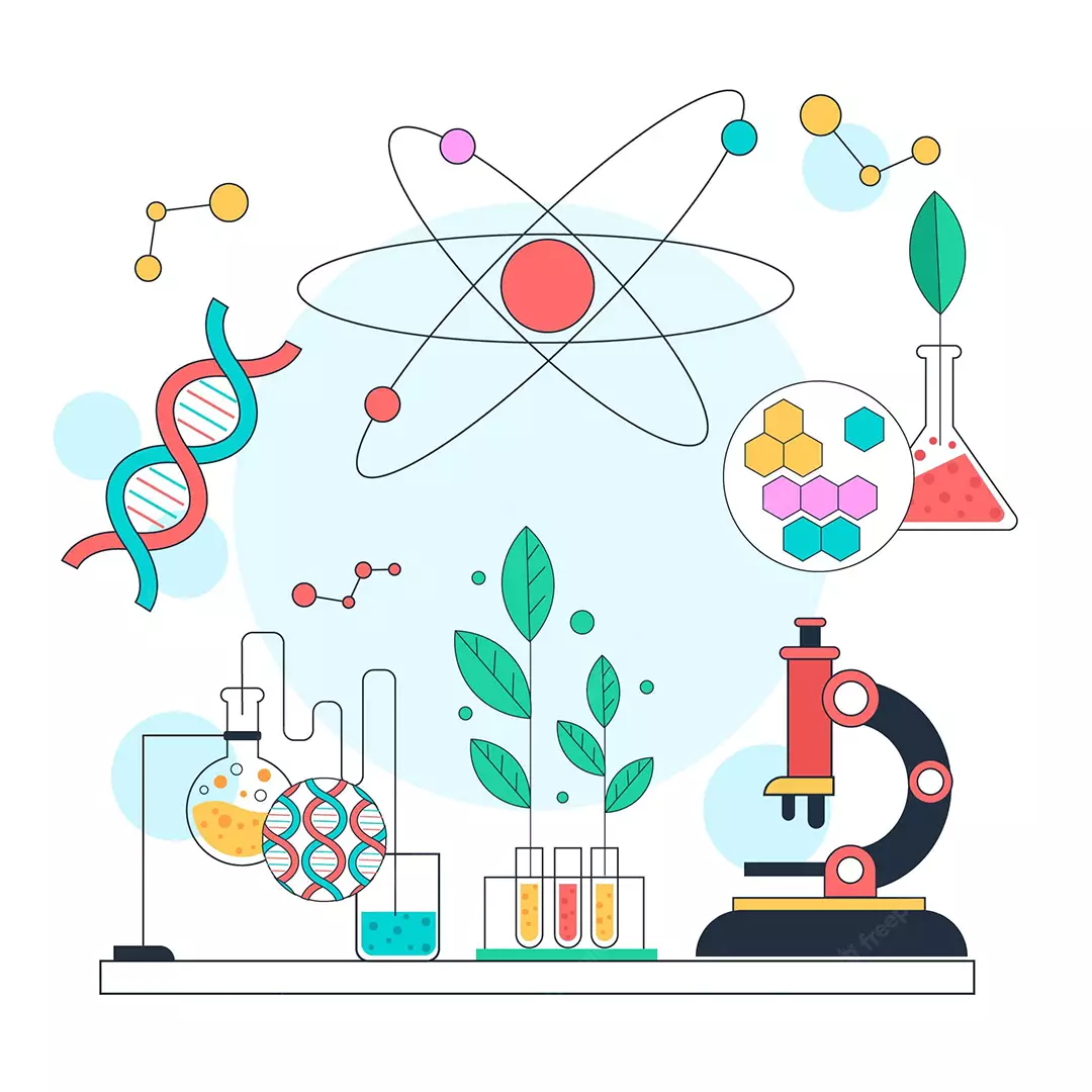 an illustration of science things